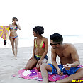 Surfer girl threesome with Trisha Parks & Gabriella Ford - image 